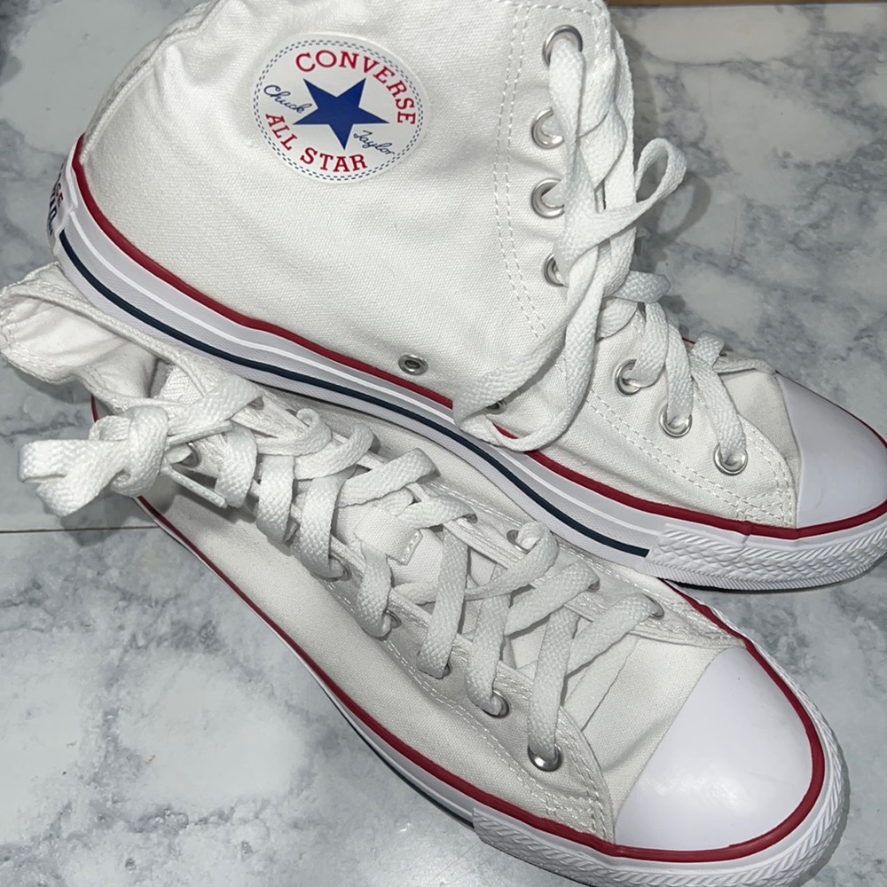 New white high top converse